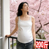 蕾丝上衣可外穿春夏孕期打底内搭200斤 春装 大码 孕妇吊带背心新款