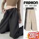 显瘦两穿工装 薄款 裤 百搭抽绳运动裤 200斤 大码 宽松阔腿裤 孕妇夏季