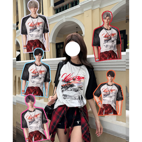 富士山恋与深空祁煜黎深秦彻同款街头随想日常纯棉短袖T恤cosplay