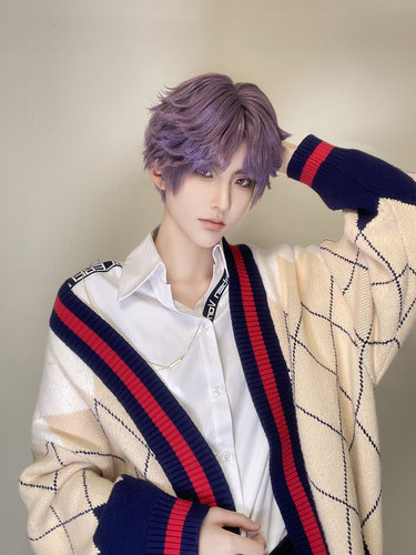 （现货翻领）恋与深空祁煜同款不对称浪漫翻领开衫毛衣cosplay服