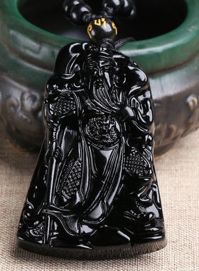 精雕关公吊坠武财神护身符项链