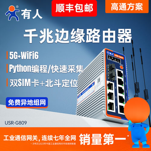 有人5G工业路由器wifi6千兆4G