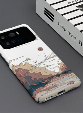 彩绘日落适用小米11Ultra手机壳10S个性新款简约小众全包边硬壳小米12PRO菲林男女款可爱亮面保护壳套创意