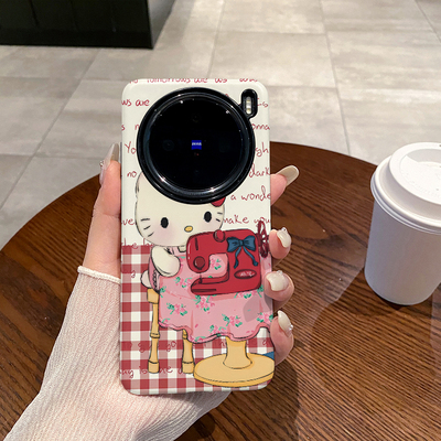 裁缝哈喽猫 适用于VIVO X200S手机壳X200Ultra全包边X100PRO菲林磨砂二合一硅胶软壳硬壳塑料个性保护套防摔