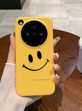 简约黄色笑脸适用OPPO FINDX7Ultra手机壳菲林二合一FINDX6磨砂防摔硅胶FINDX5PRO硬壳软壳创意小众耐脏个性