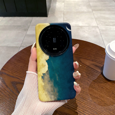 水彩夜空 适用于小米15Ultra手机壳小米14Ultra菲林二合一小米13至尊版磨砂防摔硅胶塑料硬壳软壳保护套个性
