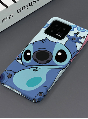 蓝史迪仔 适用于小米13手机壳小米13PRO全包边菲林亮面塑料硬壳个性创意保护套新款小众耐脏男女款简约