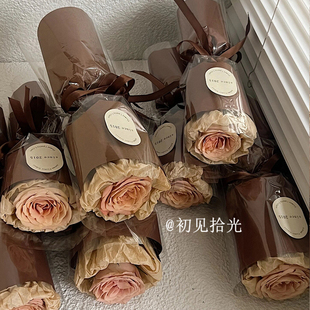 网红见面小花束玫瑰仿真皂花ins风生日礼物高级感送女友男生闺蜜