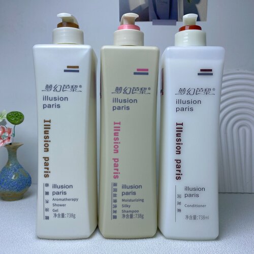梦幻巴黎滋润丝滑洗发乳738g顺滑护发素修复受损毛躁补水洗护沐