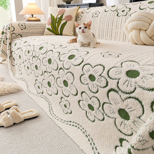 秋冬加厚沙发盖布巾2025新款舒棉绒防猫抓沙发巾防滑全包套罩坐垫