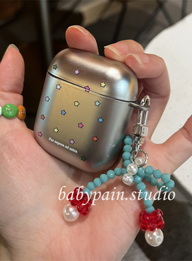 babypain韩系ins风彩色波点星星适用Airpods4保护套苹果耳机保护壳Airpodspro3代耳机套Airpods3代甜酷风pro2