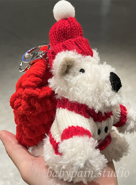 babypain 新年红色可爱毛衣西高地公仔适用AirPods4保护套Pro保护壳AirPods3耳机套苹果airpods2二代三代蓝牙