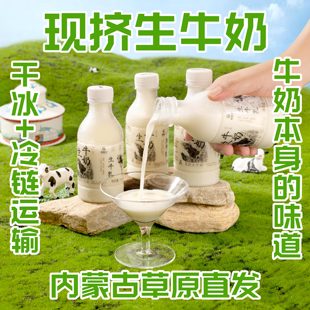 (干冰冷链)【内蒙现挤生牛奶】新鲜生牛奶学生儿童老人内蒙直发