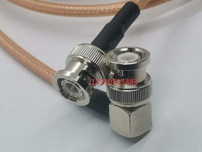 BNC-JJW射频工业级RG142连接线 BNC公弯转公直6K 4K工业级视频线
