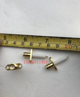 SMA-KF菱形2孔安装射频RF同轴连接器SMA-KFD加长15MM激光切割机用