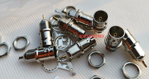 75欧姆BNC-KYD射频同轴连接器BNC母带螺母固定75欧姆SDI座BNC-KY
