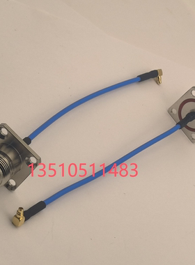 N-KF/MMCX-JW蓝色半柔086 RG405射频线 N母带盘转MMCX公弯SFX线