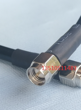 SMA-JJ镀镍白色RG223工业级射频线 SMA公转公镀镍高频双屏蔽AP线