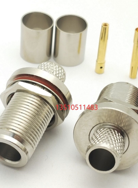 N母带盘螺母固定机壳LMR400 50-7 RG393射频AP馈线特殊L16连接器