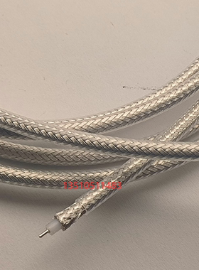 SFF50-3特氟龙镀银耐高温RG142双屏蔽射频馈线 RG142透明白色RF线