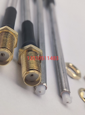 SMA-KYB3射频SFT50-3铜管粗线RF线 SMA母半刚RG402单头金属馈线