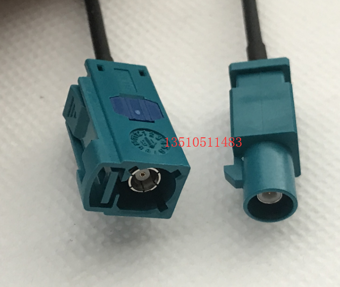 FAKRA SMB-JK射频RG174延长线 蓝色SMB公转母进口50-1.5车载天线