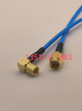 10-32UNF公弯转SMA公蓝色RG316耐高温传感器射频线 M5-JW/SMA-J线
