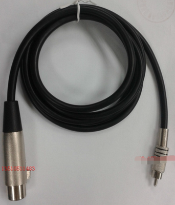 卡龙母转莲花公音频连接线 卡侬母转RCA公转换 话筒音响转接线1米