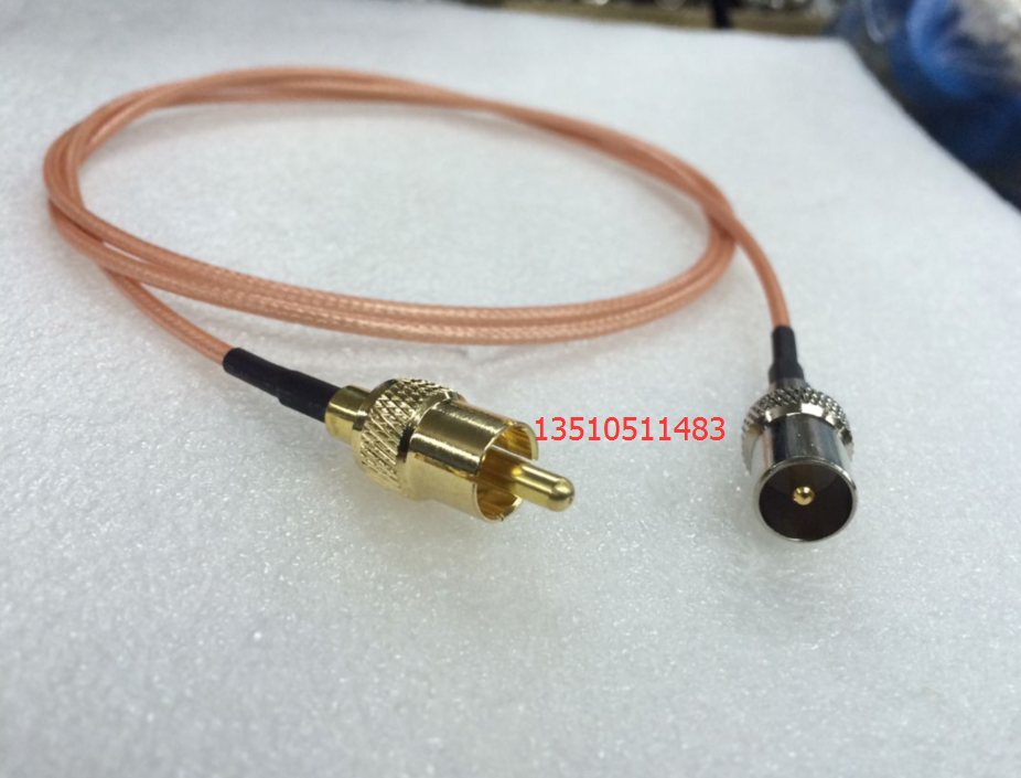 IEC/RCA-JJ射频RF高品质跳线 高频天线公转AV莲花公线 AV/IEC-JJ