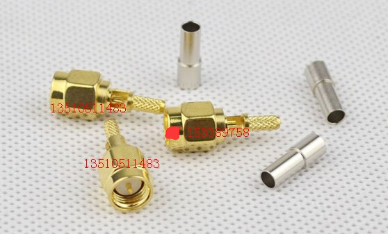 SMA高频天线插头 SMA-J-1.5焊线式AP插头 射频SMA公开窗带针公头