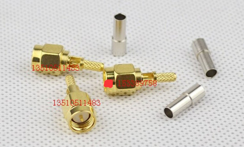 SMA高频天线插头 SMA-J-1.5焊线式AP插头 射频SMA公开窗带针公头