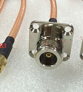 N-KF/SMA-J射频同轴RG142工业级跳线 高频N/L16带法兰转SMA公AP线