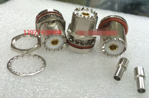 射频同轴UHF-KY-1.5连接器 UHF/M母带防水高频AP信号头通用RG316