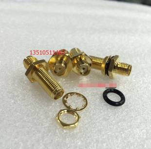 SMA SMA母转母带盘六角固定高频头 KKF KKY信号头 射频AP防水SMA