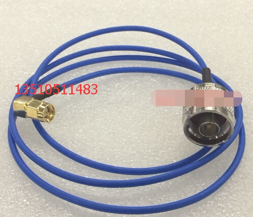 N/SMA-JJW微波RG405射频半柔跳线 N公转SMA弯公AP馈电SFT50-2线