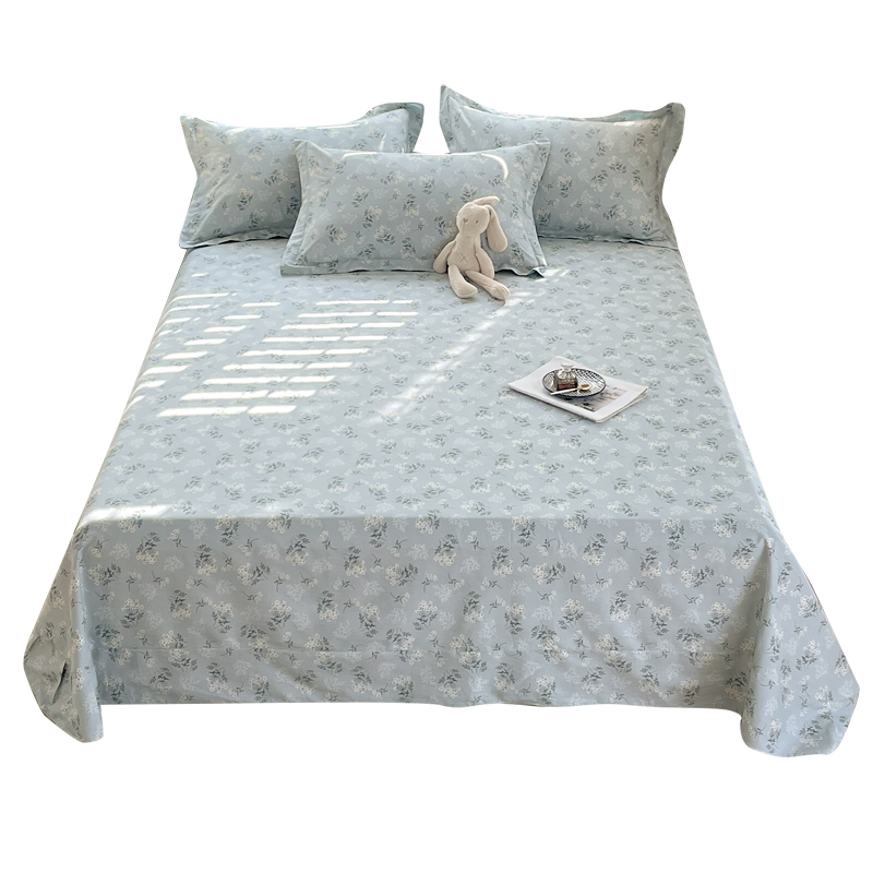 ins风碎花纯棉床单单件100全棉炕单1.5米宿舍单人枕套2三件套双人