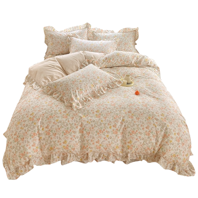 100%全棉面料公主风花边款