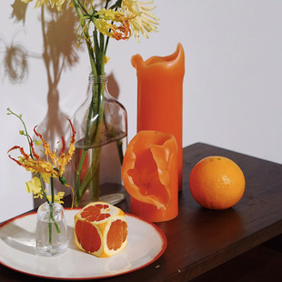 BACKYARD 创意送礼客厅格调小众高级感蜡烛 艺术开花香薰蜡烛甜橙