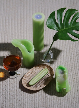 BACKYARD|艺术开花香薰蜡烛伯爵小黄瓜 创意送礼卧室高级感蜡烛