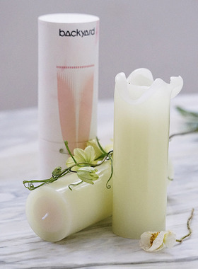 BACKYARD|艺术开花香薰蜡烛白色 创意氛围天然植物精油高级感蜡烛
