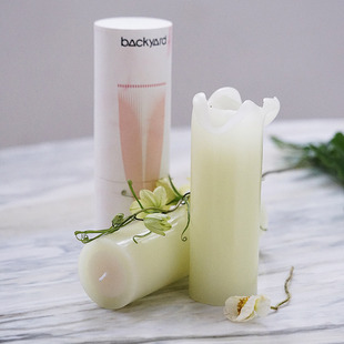 BACKYARD 创意氛围天然植物精油高级感蜡烛 艺术开花香薰蜡烛白色