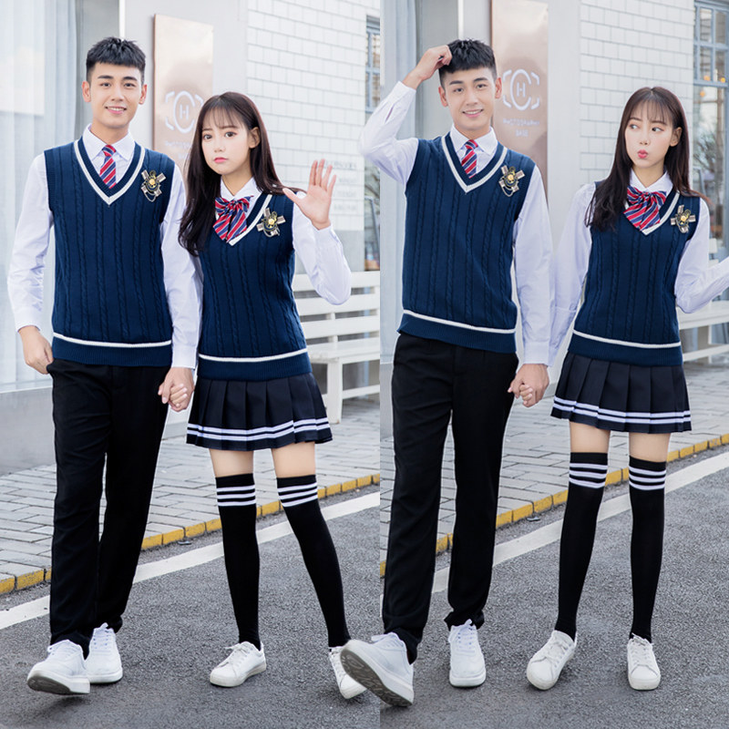 校服套装中学生高中校园风韩国大合唱成人制服学院风英伦秋季班服