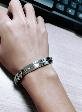 欧美风学生百搭复古银手链