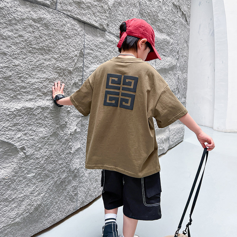 男童夏装韩系半袖短袖T恤2025新款中大儿童装夏季帅气纯棉上衣潮,童装/婴儿装/亲子装,T恤,淘宝优惠券,粉丝福利购,淘宝优惠卷