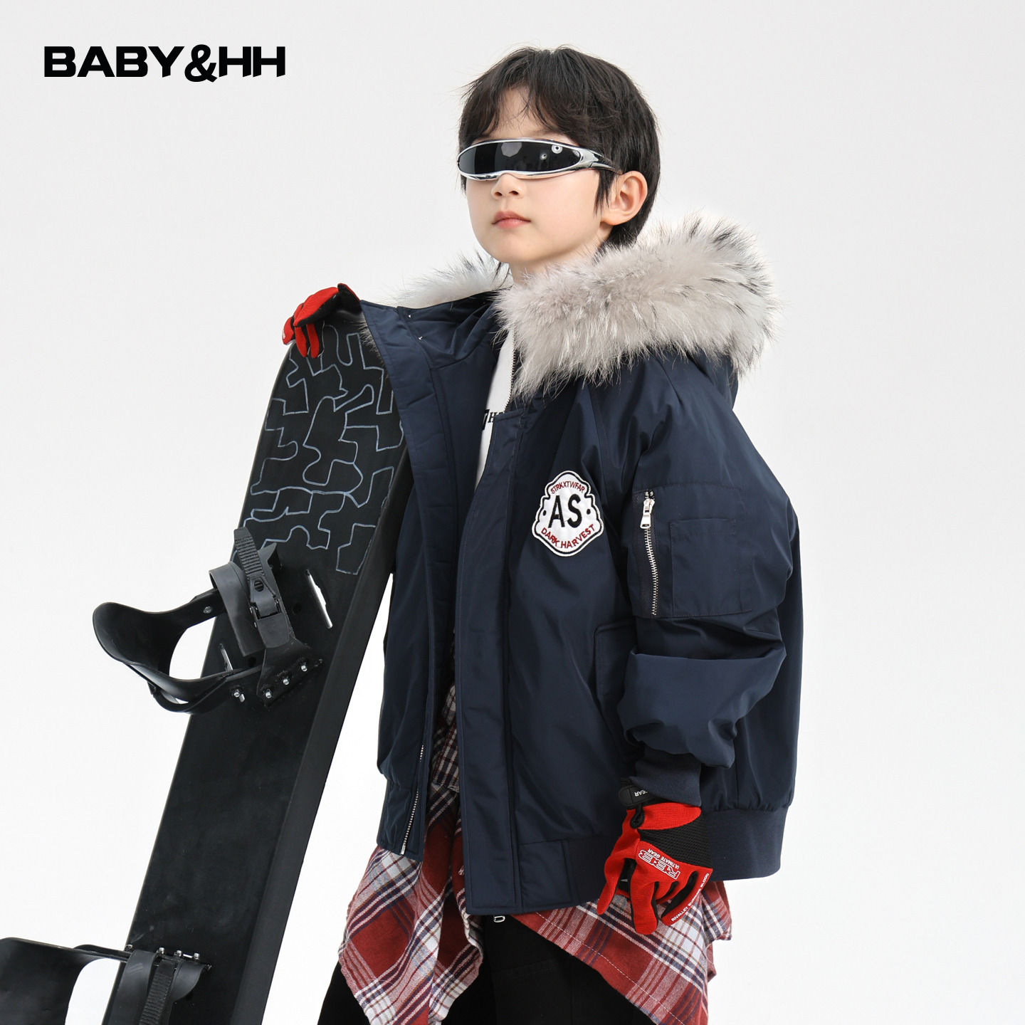 户外防水可拆卸毛领加厚派克棉服