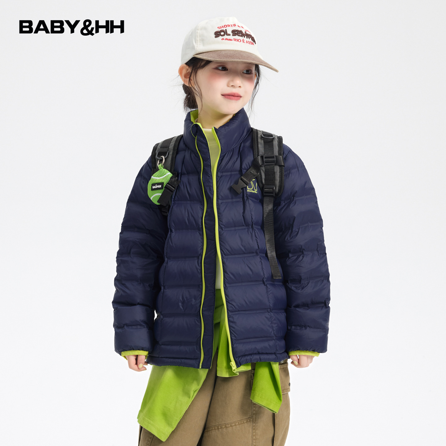 90安心绒撞色轻薄保暖防水羽绒服