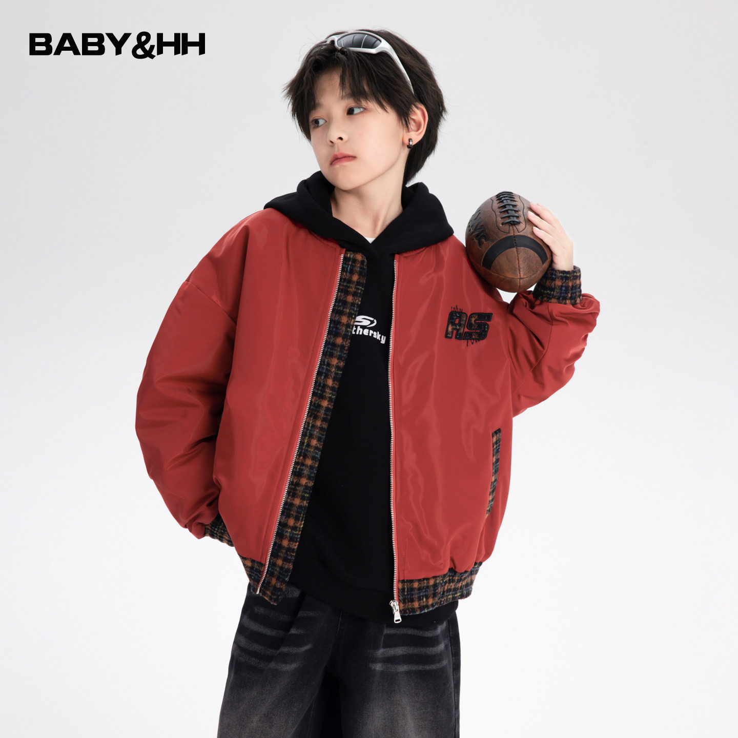 男童冬季潮牌毛呢格子拼接棒球棉服2025新款儿童防水加厚夹棉外套,童装/婴儿装/亲子装,棉袄/棉服,淘宝优惠券,粉丝福利购,淘宝优惠卷