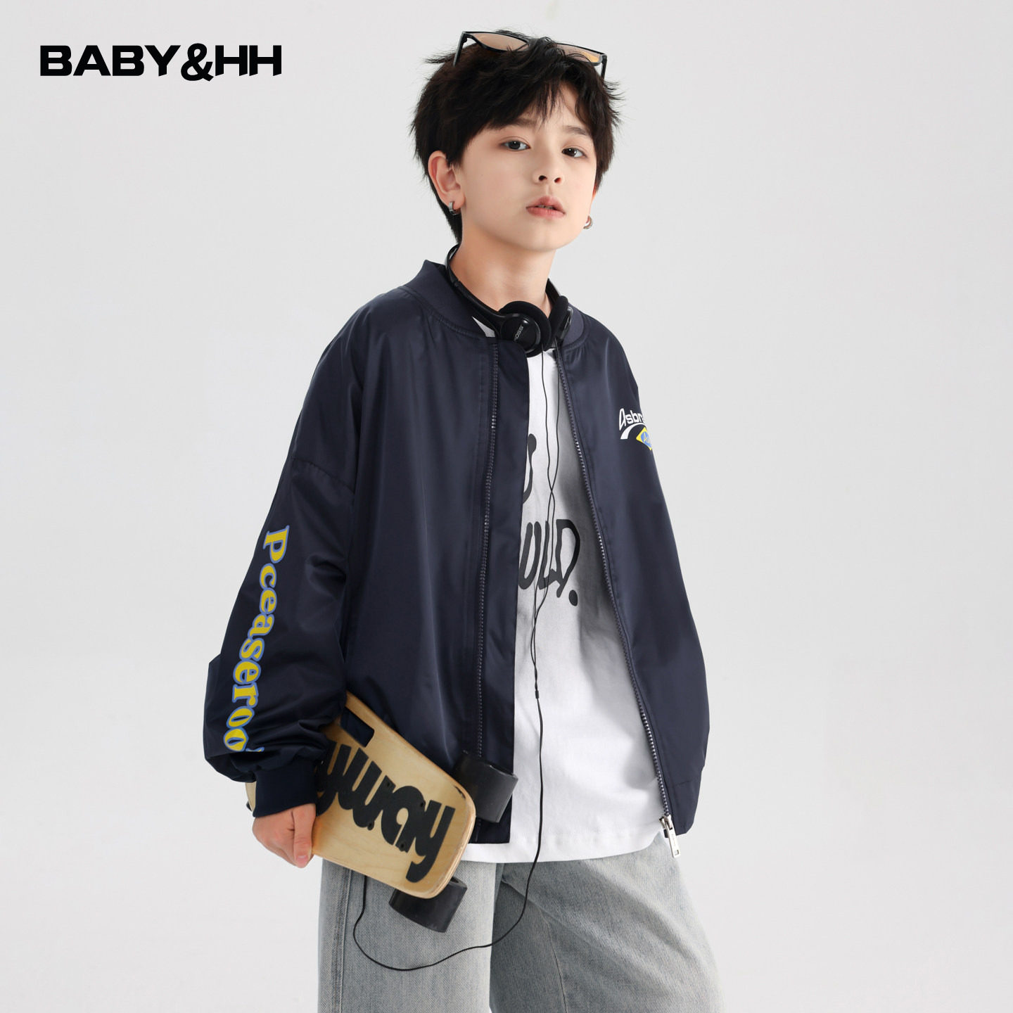男大童春装飞行员棒球服外套2026新款儿童男孩春秋户外运动夹克潮
