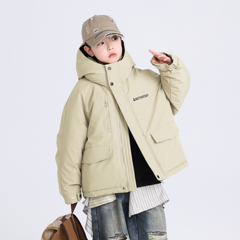 男童冬季连帽冲锋衣防寒羽绒服潮
