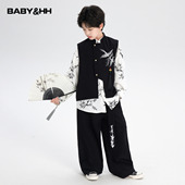 儿童中秋节国风唐装 男童春季 三件套 汉服套装 2026新款 日常长袖 中式